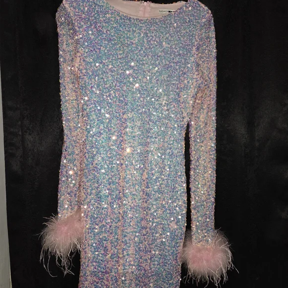 Sparkling Pink Sequin Costume Dress - Picture 2 of 4